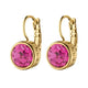 Louise Gold French Hook Earrings – Pink