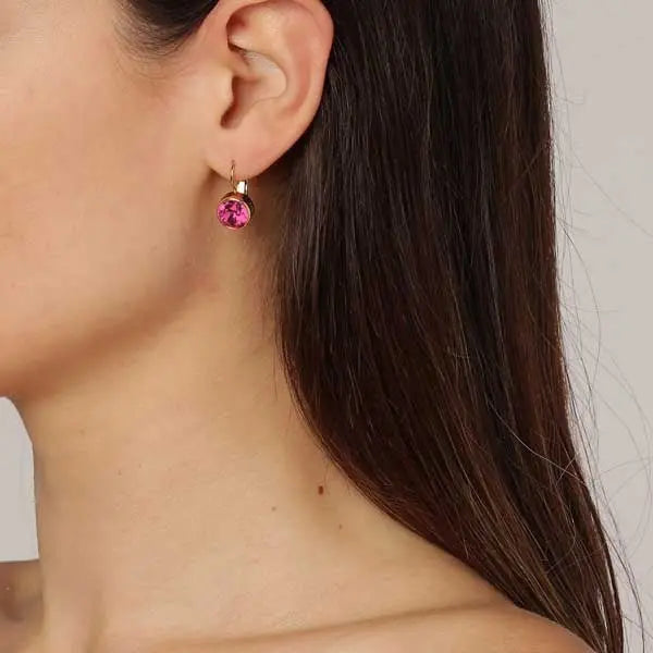 Louise Gold Earrings - Pink - Dyrberg/Kern NZ