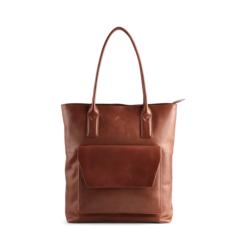 Large Chestnut Coloured Leather Workbag