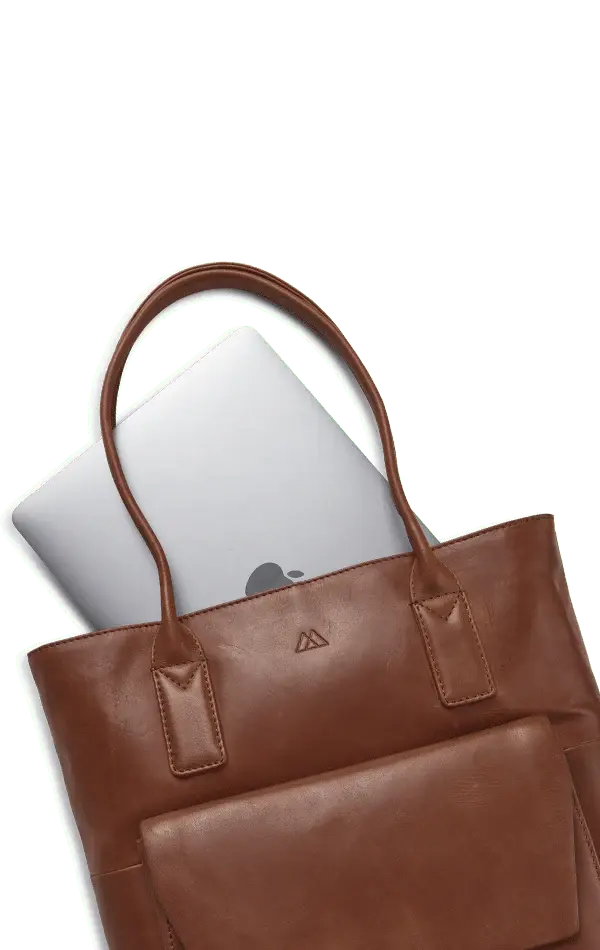 Large Chestnut Coloured Leather Workbag