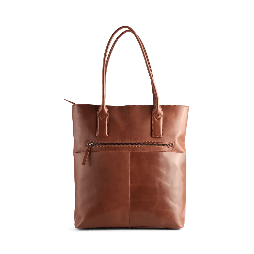 Large Chestnut Coloured Leather Workbag