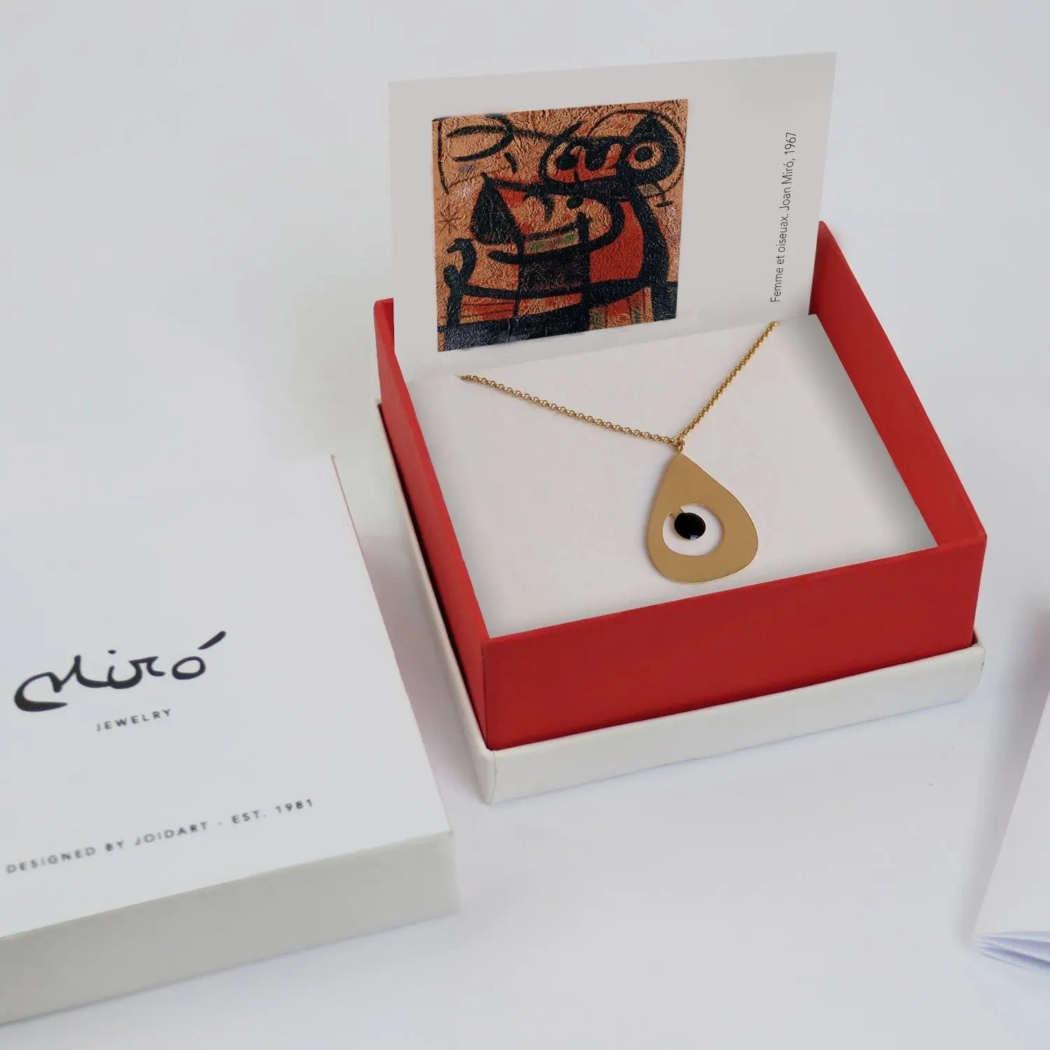 Miro Gold Necklace Black Drop Pendant - Dyrberg/Kern NZ