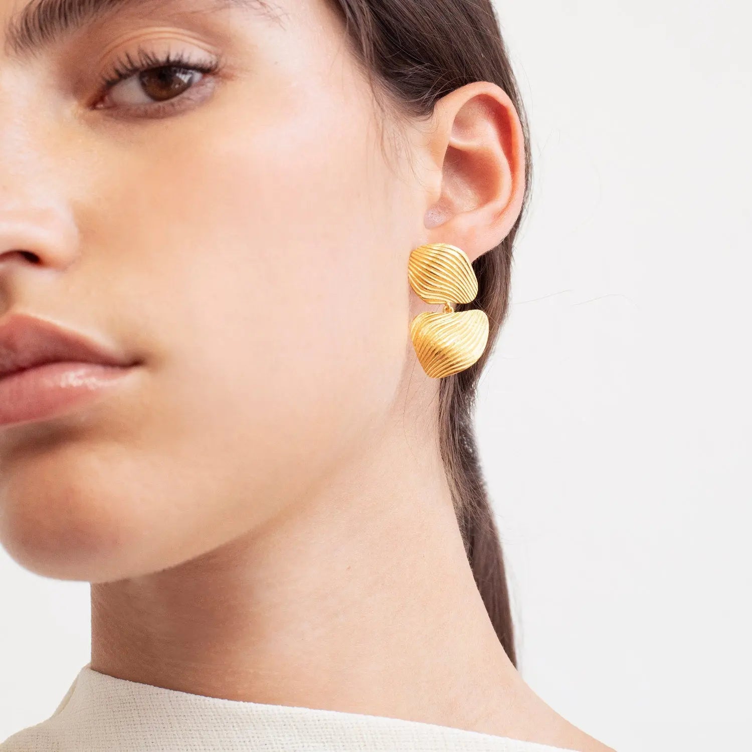 Onaria Double Golden Earrings - Dyrberg/Kern NZ