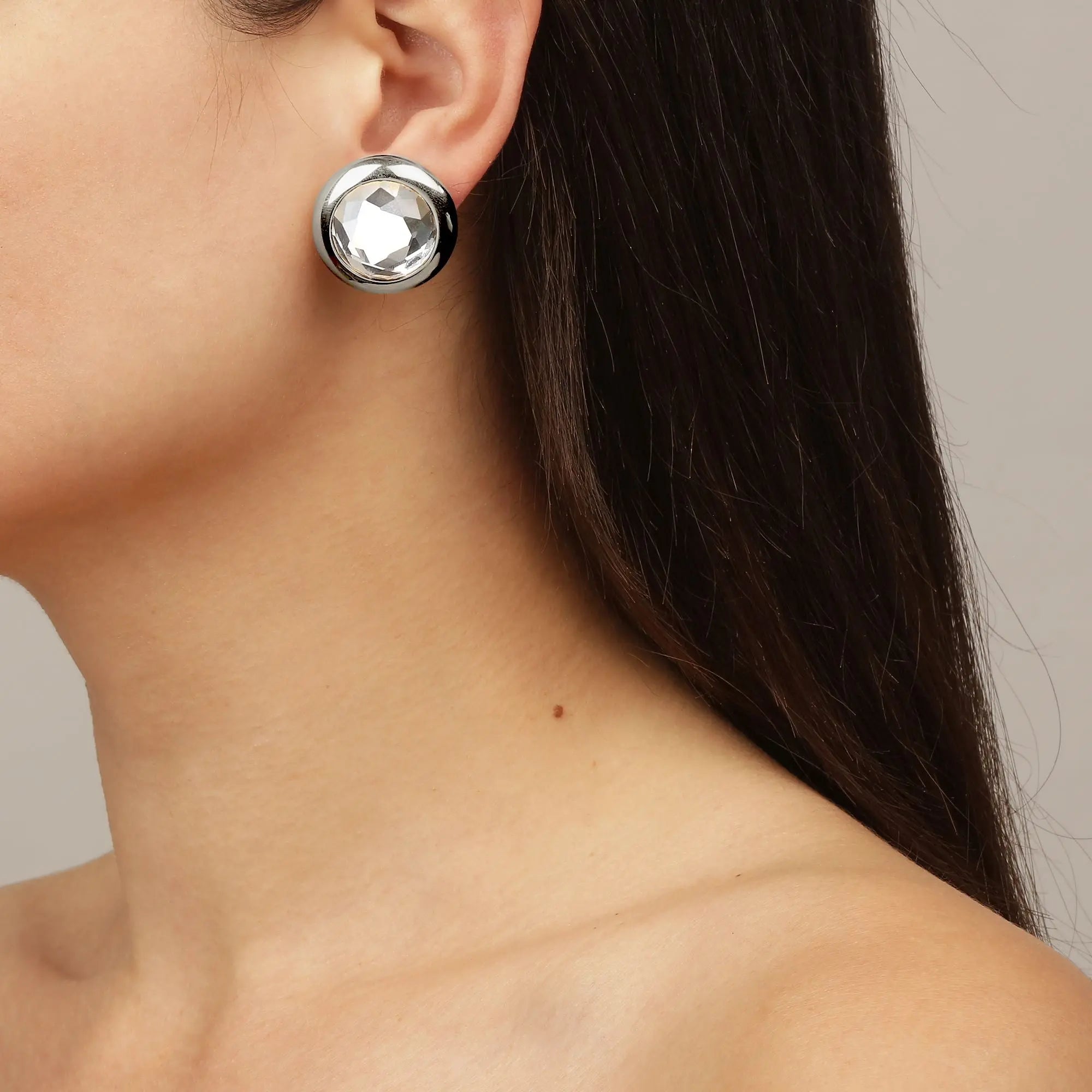 Rivoli Shiny Silver Earrings - Dyrberg/Kern NZ