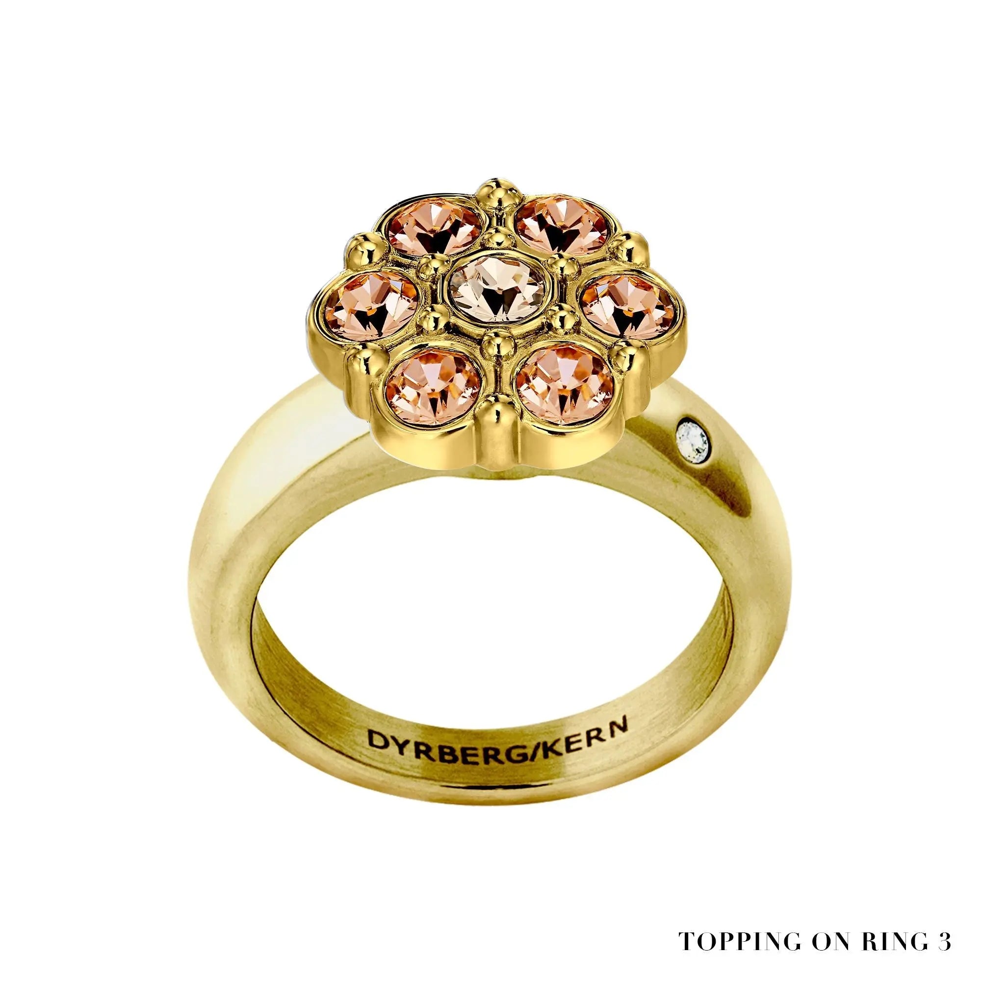 Salma Gold Interchangeable Ring Topper - Golden - Dyrberg/Kern NZ