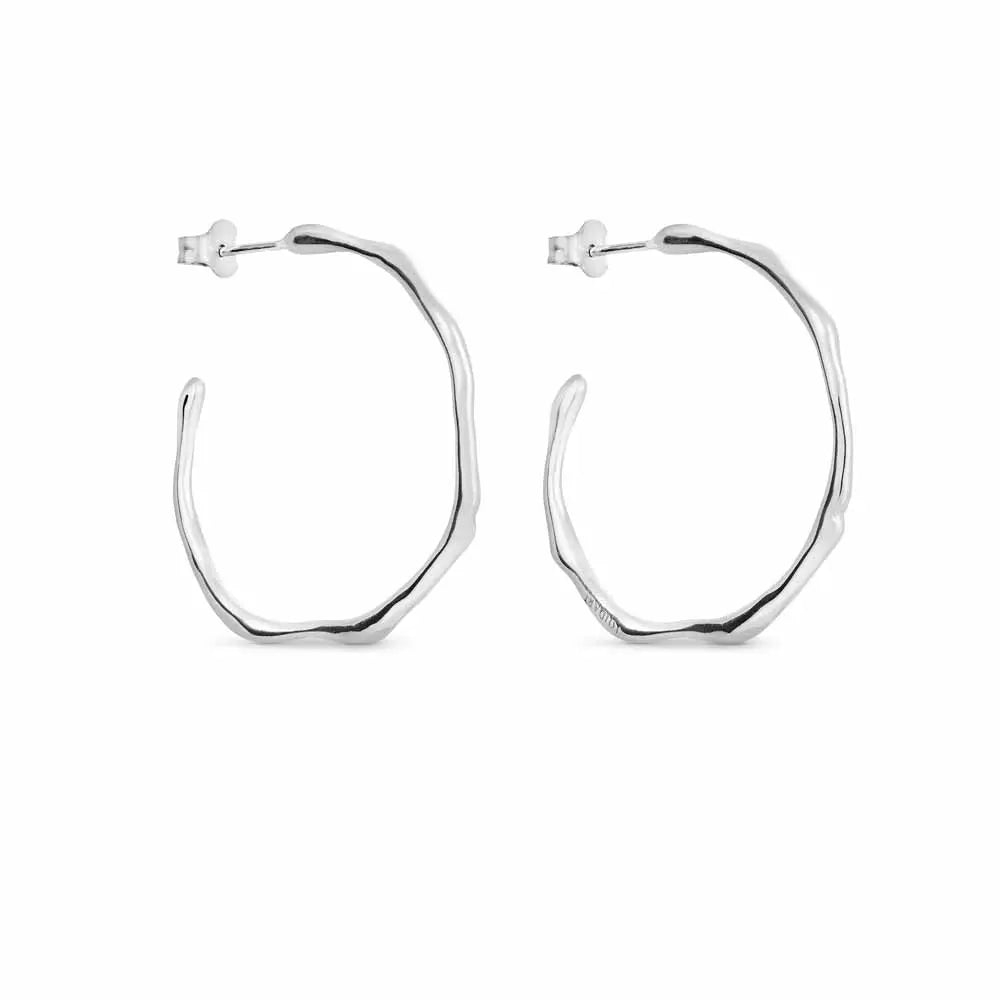 Clara Silver Hoops Circular - Dyrberg/Kern NZ