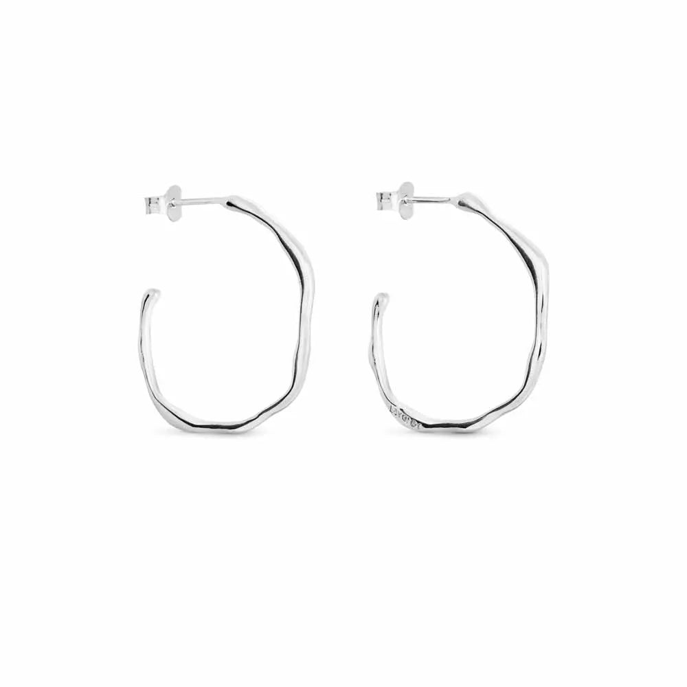 Clara Silver Hoops Circular - Dyrberg/Kern NZ