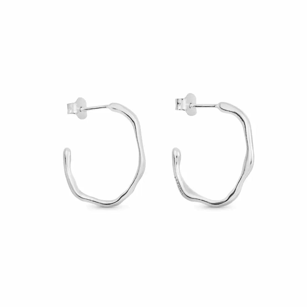 CLARA SILVER HOOPS CIRCULAR SMALL - Dyrberg/Kern NZ