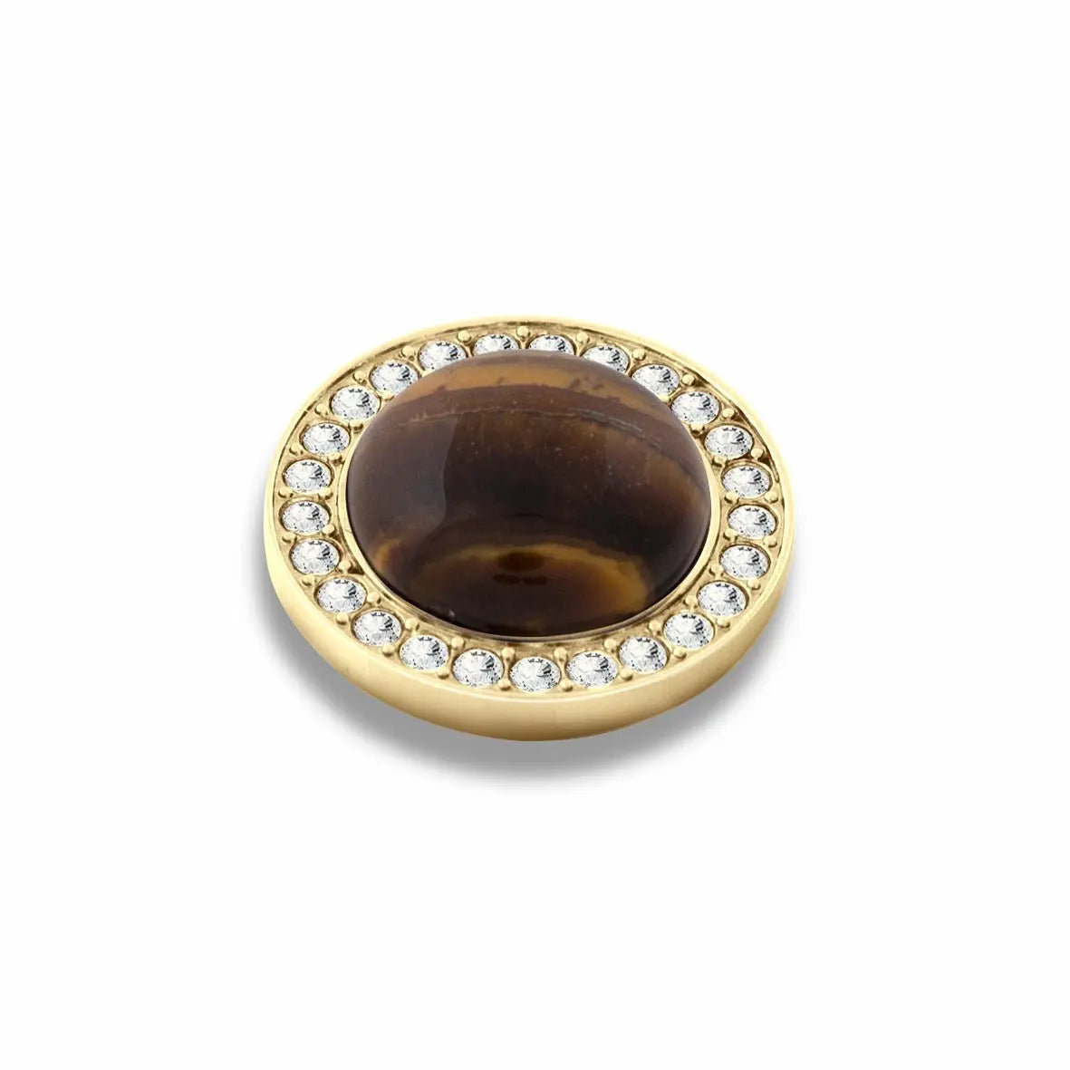 Focus Gold Interchangeable Ring Topper - Tiger Eye - Dyrberg/Kern NZ