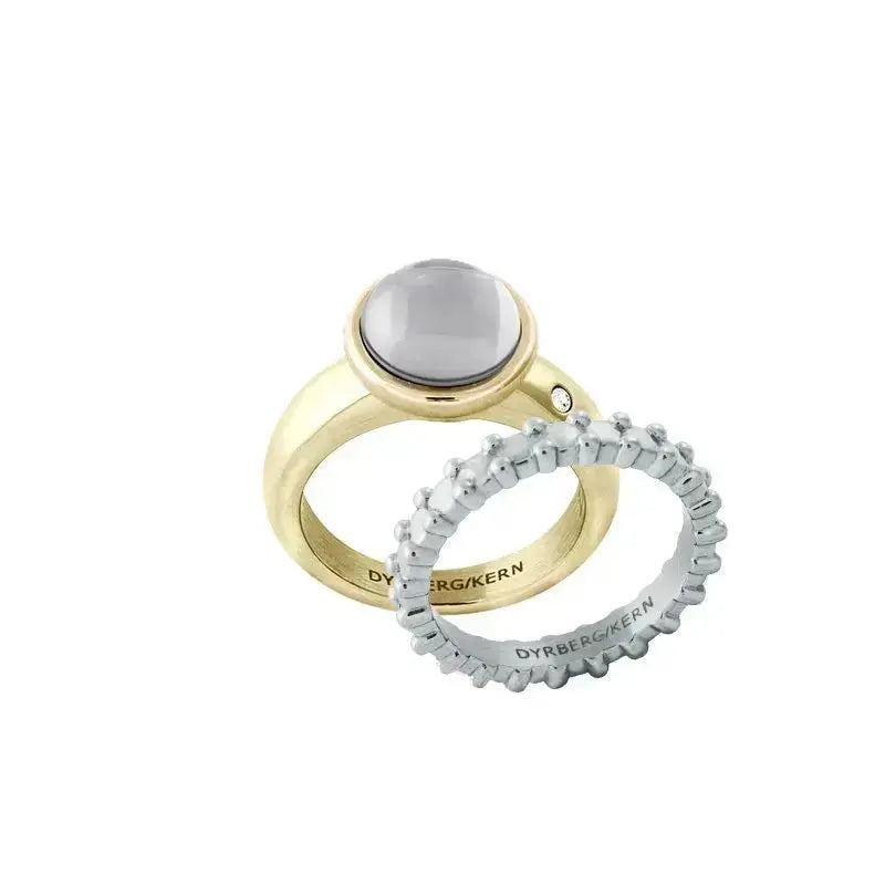 Sence Gold Interchangeable Ring Topper - Crystal - Dyrberg/Kern NZ