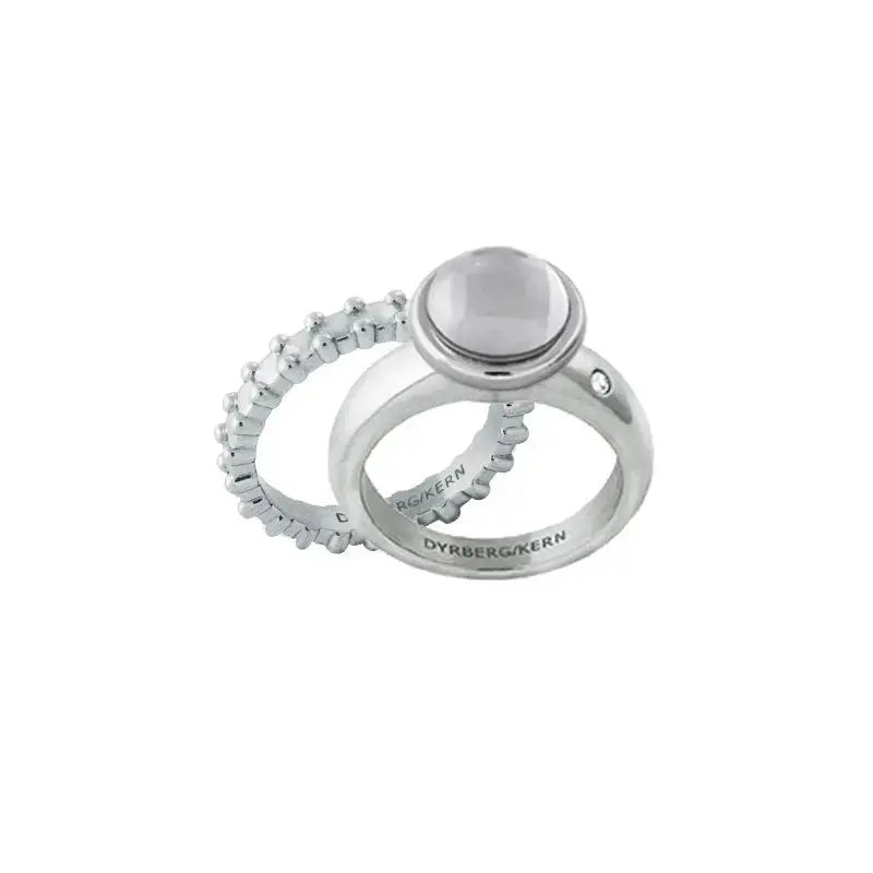 Sence Shiny Silver Interchangeable Ring Topper - Rose - Dyrberg/Kern NZ