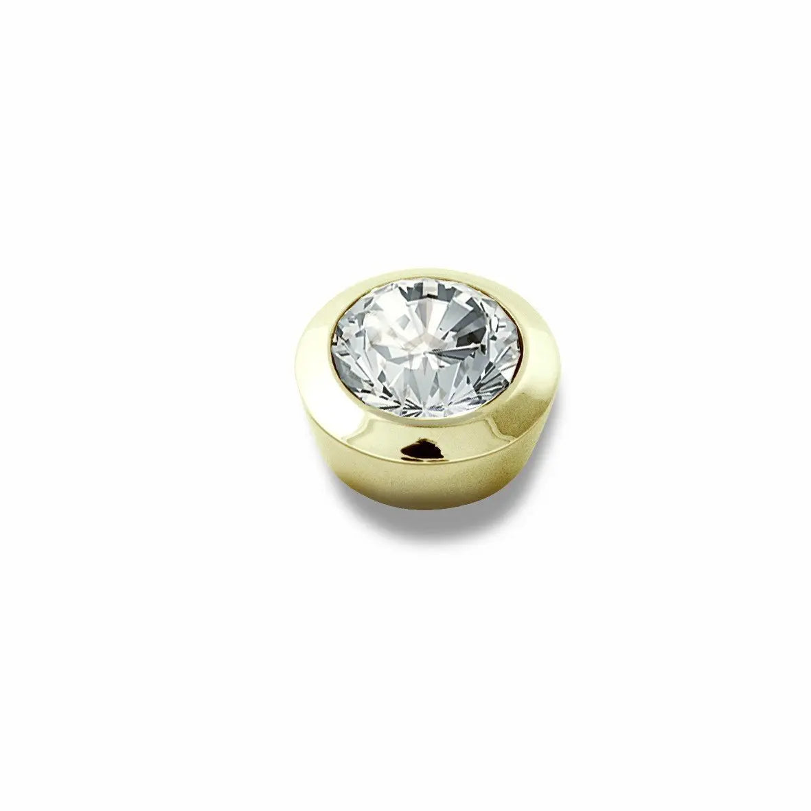 Strength Gold Interchangeable Ring Topper - Crystal - Dyrberg/Kern NZ