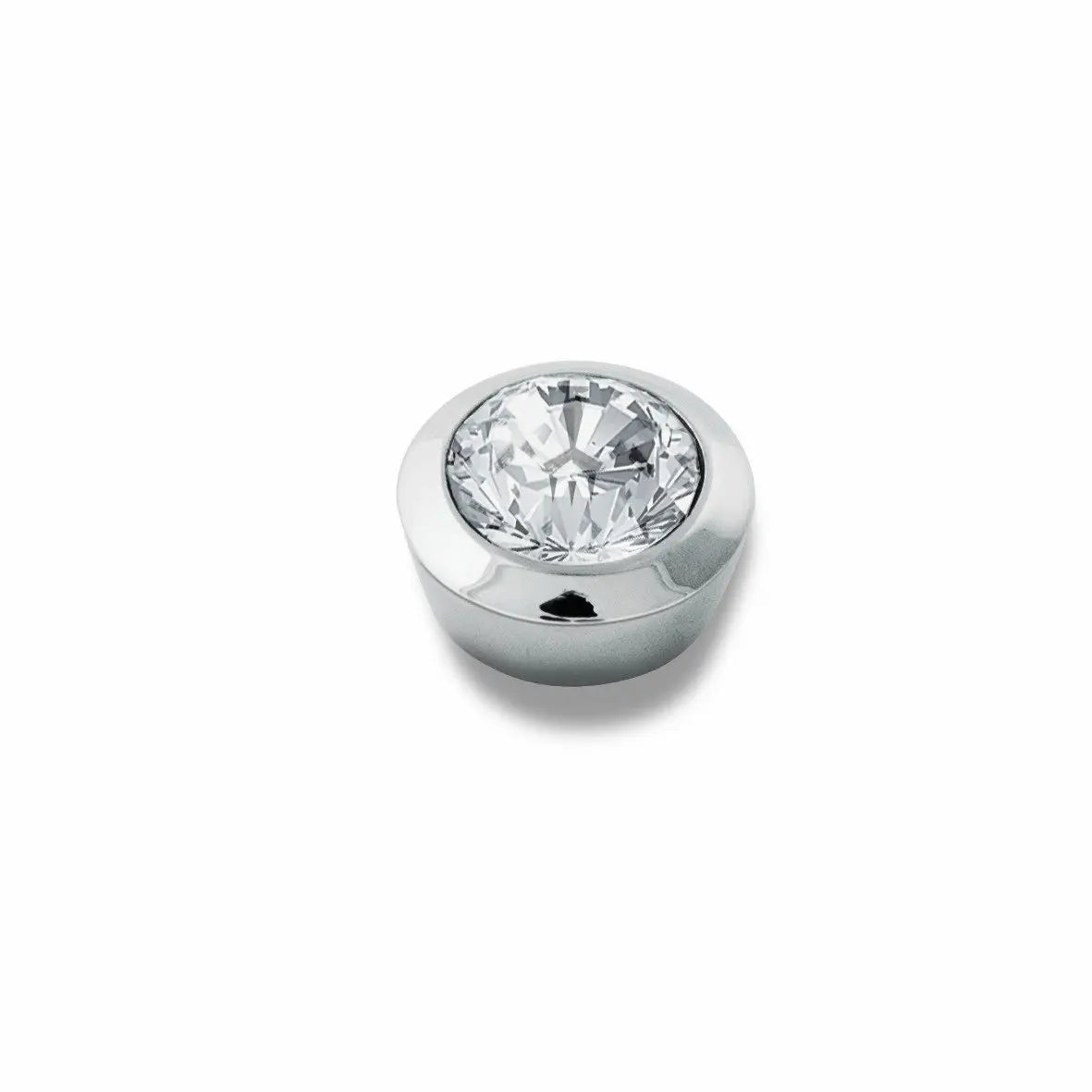Strength Shiny Silver Interchangeable Ring Topper - Crystal - Dyrberg/Kern NZ